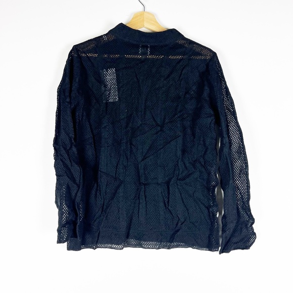 NEW Missoni Women's Wool Blend Maglia Crochet Knit Crew Neck Sweater Black Large - Picture 4 of 4